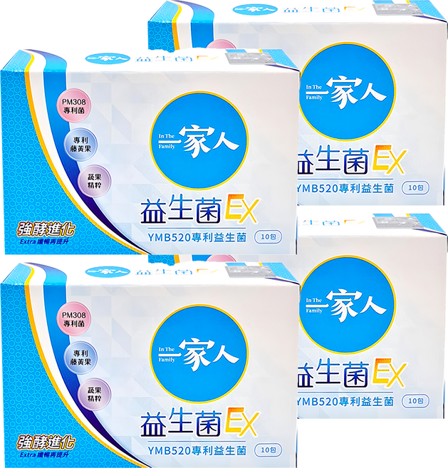 YM BIOMED 陽明生醫 一家人 益生菌EX 10條, 2.5g, 4盒