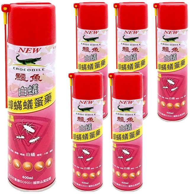 鱷魚 白蟻蟑螨蟻蚤藥, 600ml, 6瓶