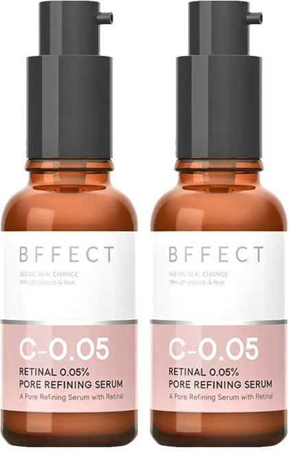 BFFECT 柔膚瓶 0.05%維他命A醛毛孔緊緻精華, 30ml, 2瓶
