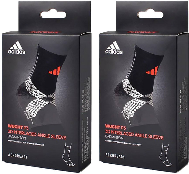 adidas 愛迪達 WUCHT P3 3D立體針織運動護踝, 黑色, 2個