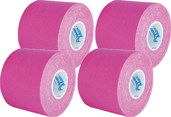Power Max 給力貼 運動貼布 經典款 50mm x 4.6M 桃紅, 4個