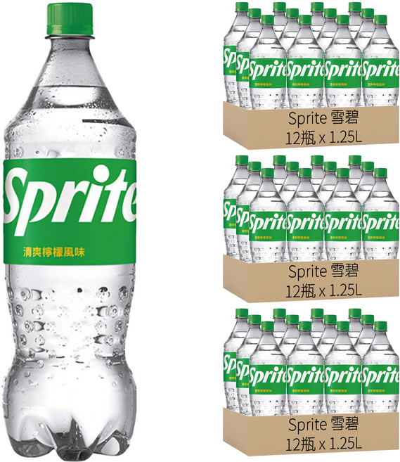 Sprite 雪碧 清爽檸檬風味, 1.25L, 36瓶