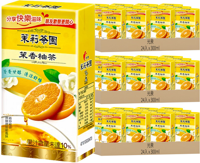 光泉 茉莉茶園茉香柚茶, 300ml, 72入
