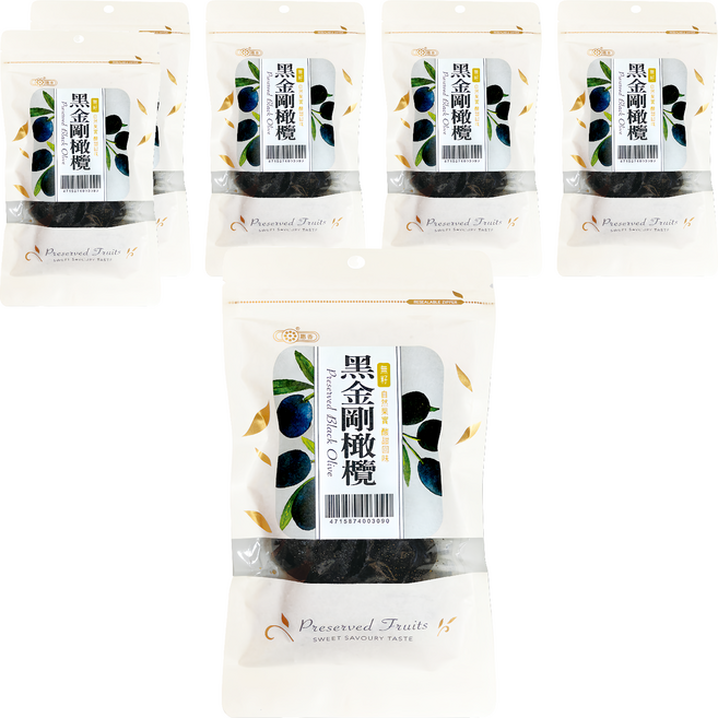 惠香 無籽黑金剛橄欖, 130g, 6包