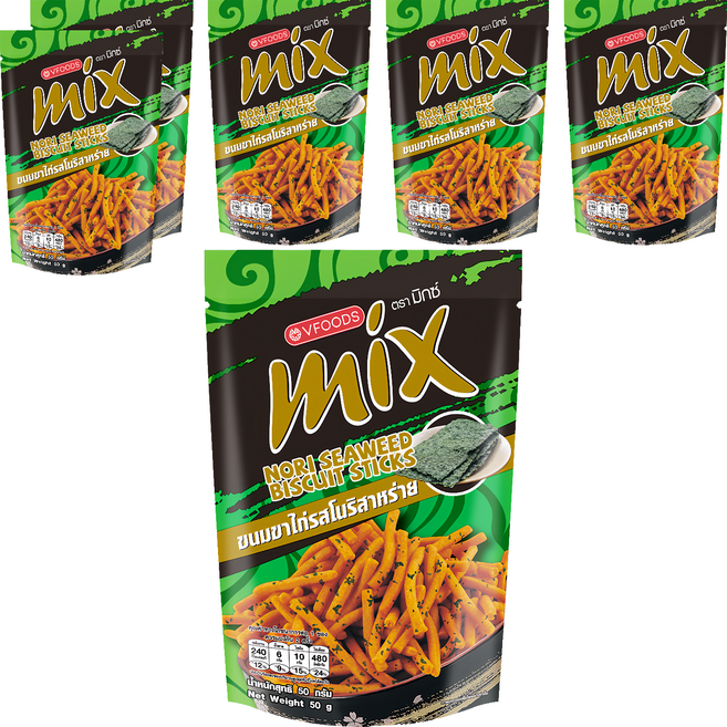 VFOODS Mix 餅乾條 海苔味, 50g, 6包