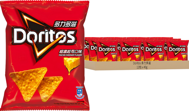 Doritos 多力多滋 玉米片 超濃起司, 40g, 12包