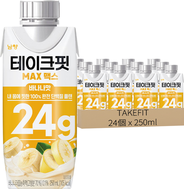 TAKEFIT MAX蛋白飲 香蕉口味, 250ml, 24個