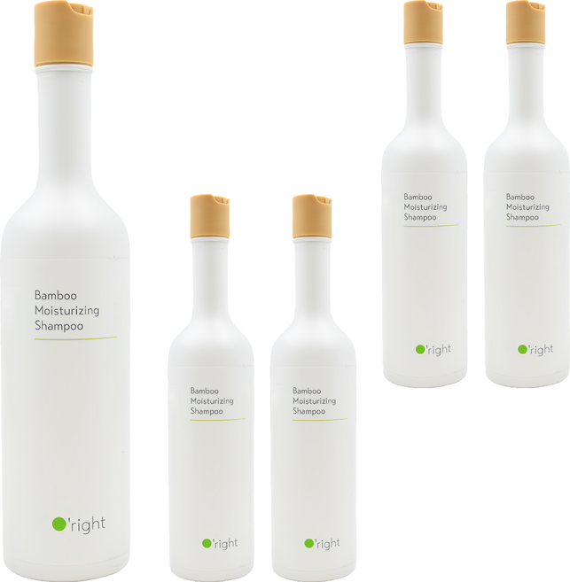 O'right 歐萊德 竹萃保濕洗髮精 適用乾燥受損髮質 保濕潤澤 400ml, 5瓶