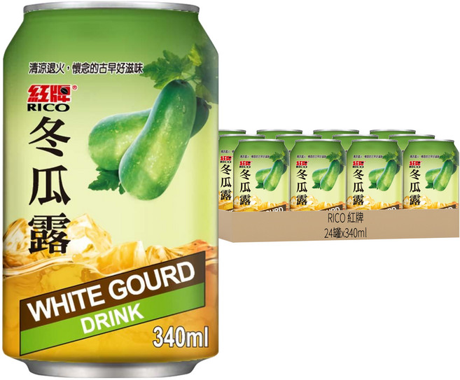RICO 紅牌 冬瓜露, 340ml, 24罐