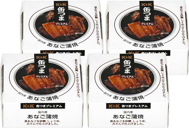 K&K 蒲燒鰻魚, 80g, 4罐