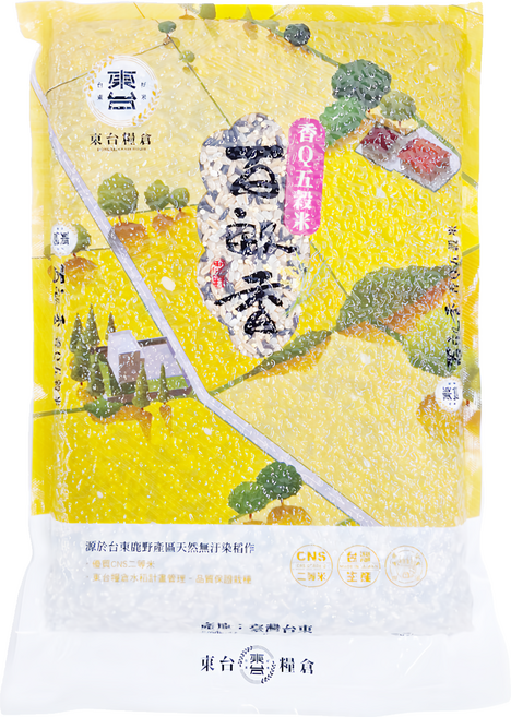 東台糧倉 百畝香 香Q五穀米, 1kg, 1包