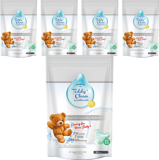 清淨海 純淨系列 植萃酵素洗衣膠囊 綠野秘境, 30顆, 5袋