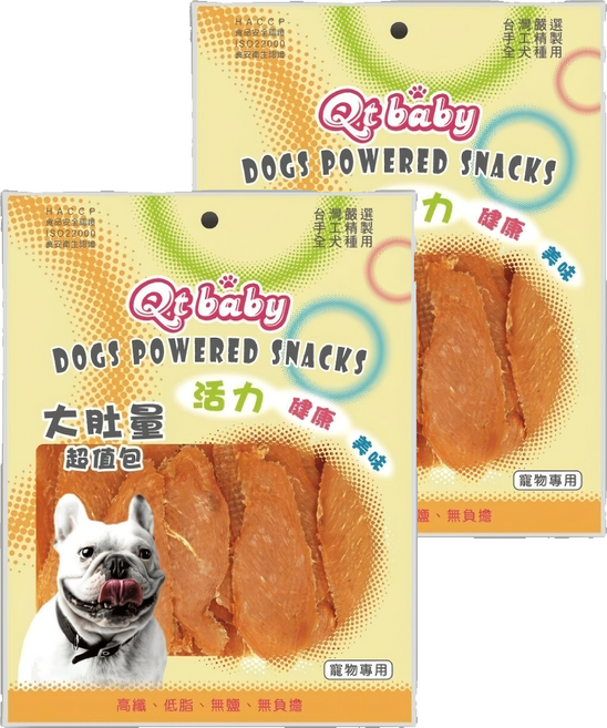 Qt baby 大肚量 蜜汁雞胸片 QT311, 雞肉, 320g, 2包
