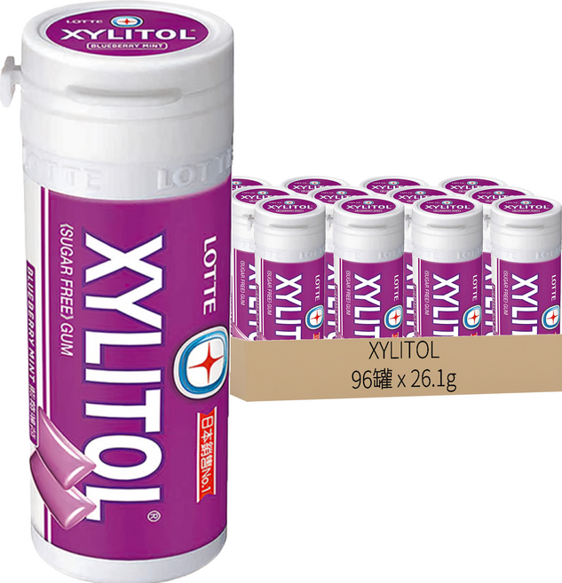 XYLITOL 藍莓薄荷 口香糖, 26.1g, 96罐