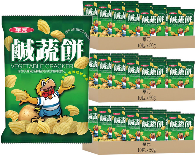 華元 鹹蔬餅, 50g, 30包