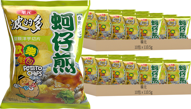 華元 波的多洋芋片 蚵仔煎口味, 110.5g, 20包