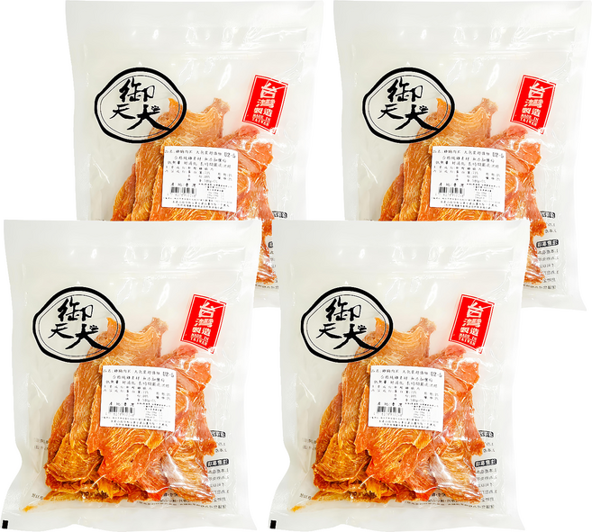 御天犬 犬零食, 4包, 340g, 雞胸肉片