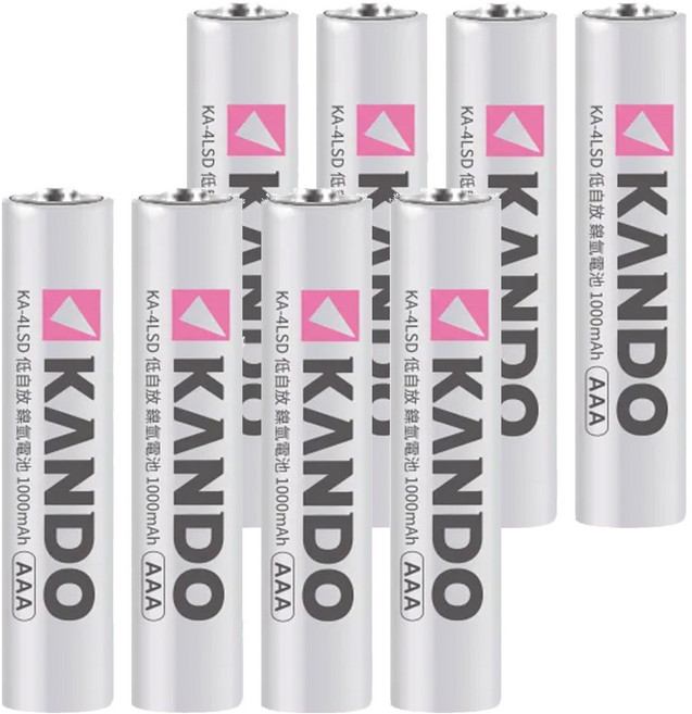 KANDO 感動 4號低自放鎳氫充電電池 1000mAh KA-4LSD, 4顆, 2組
