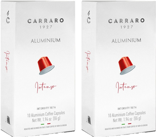 CARRARO 香濃義式 INTENSO 咖啡膠囊 適用Nespresso Original 膠囊咖啡機, 2個, 5.5g, 10個裝