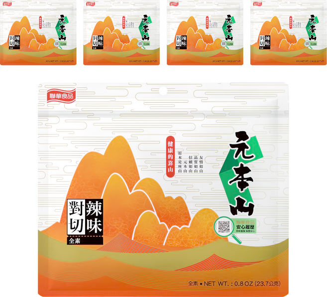元本山 辣味對切海苔, 23.7g, 5包