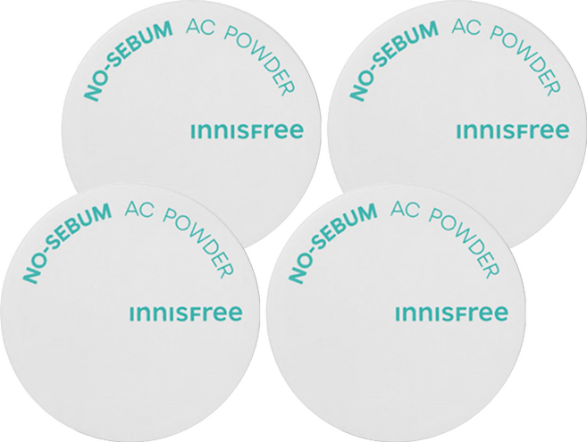 INNISFREE 台灣公司貨 無油無慮真心保濕蜜粉 5g, 4個, 單一顏色