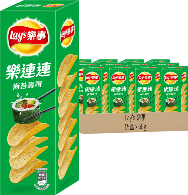 Lay's 樂事 樂連連洋芋片, 60g, 15盒