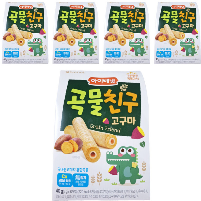韓國 ivenet 穀物棒棒, 番薯口味, 40g, 5盒