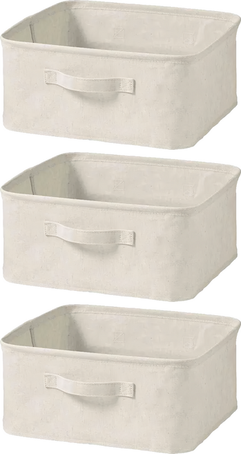 MUJI 無印良品 聚酯纖維麻收納箱, 1 Tier, KG0QFA2A