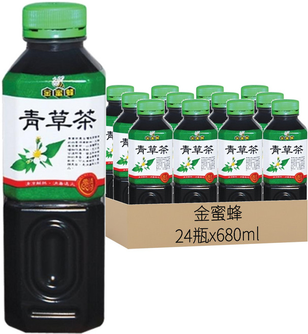 金蜜蜂 青草茶, 680ml, 24瓶