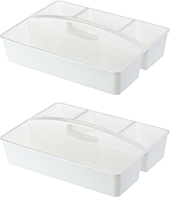 KEYWAY 聯府 大手提萬用收納盒 TL83-1, 白色, 2個