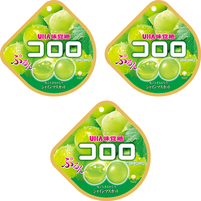 UHA 味覺糖 酷露露Q糖 白葡萄, 48g, 3包