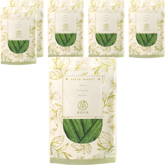 GreenMarket 菓青市集 秋葵脆片/蔬果脆片/餅乾, 6包, 100g