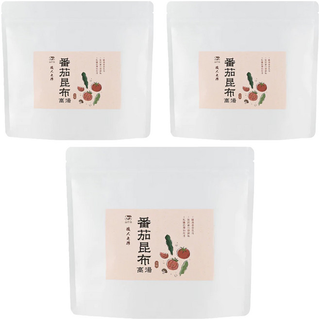 藻作坊 番茄昆布高湯 12包, 168g, 3袋