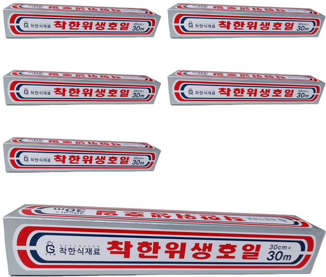 Chakhansikjaeryo 鋁箔紙 30cm x 30m, 6盒