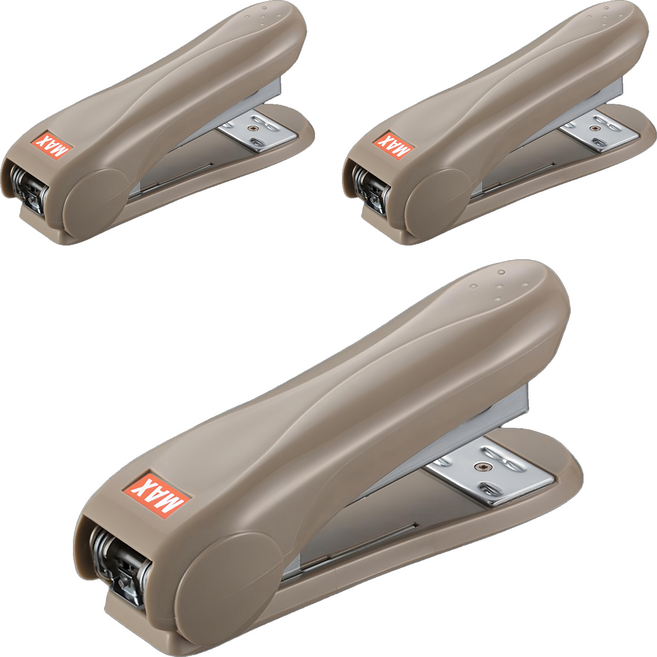 MAX 美克司 新型釘書機 HD-50R, 米色, 3個