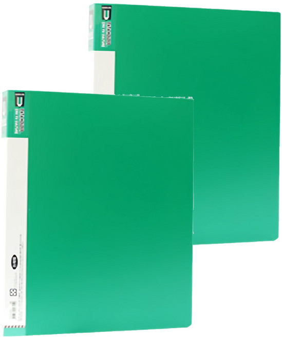 珠友文化 a4 pp 小3孔夾_c綠色, 2入, 綠色