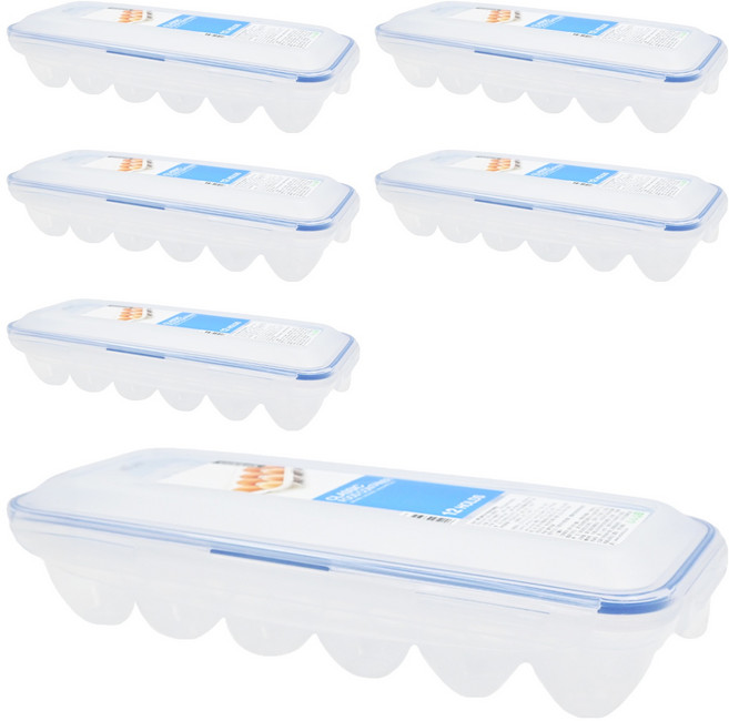 LocknLock 樂扣樂扣 PP保鮮12格蛋盒 HPL954, 容器 + 蓋子, 6個