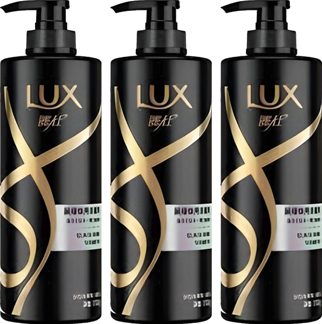 LUX 麗仕 黑曜煥亮洗髮乳 750g 含何首烏黑芝麻精華, 3瓶