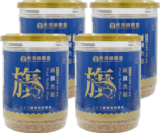 東港鎮農會 純旗魚鬆, 150g, 4罐