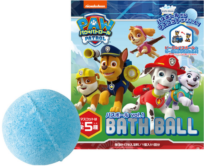 nickelodeon 汪汪隊沐浴球 附玩具, 60g, 1個