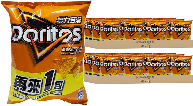 Doritos 多力多滋 玉米片 黃金起司, 68g, 24包