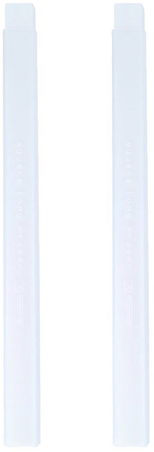 sun-star square long eraser 大小角度方形長條橡皮擦 14.5 x 1.1 x 1.1cm 21g, 冰鹽白, 2個