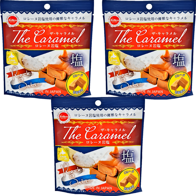 Zelico 焦糖鹽牛奶糖, 36g, 3包