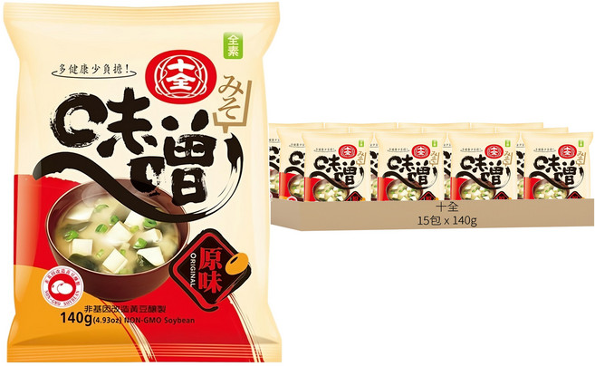 十全 味噌, 140g, 15包