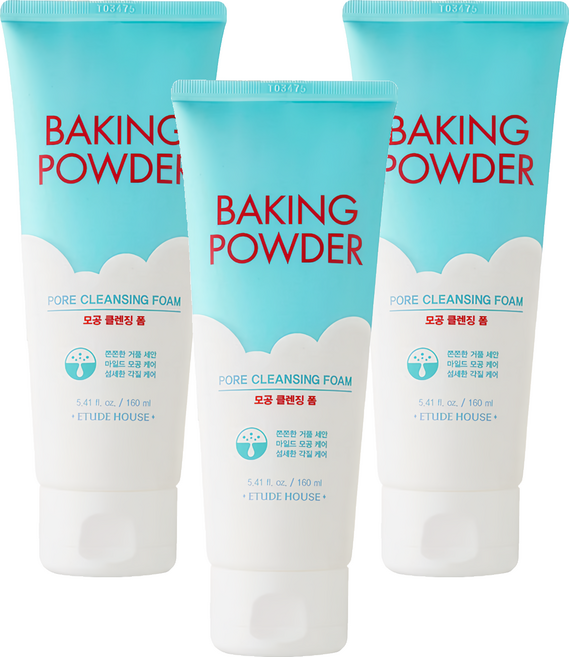 ETUDE 蘇打粉極淨深層毛孔洗面乳, 160g, 3條