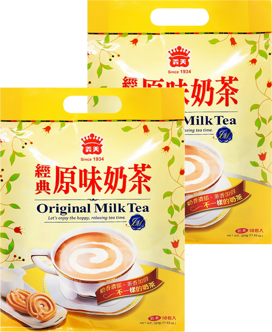 義美 經典原味奶茶, 18g, 18包, 2袋