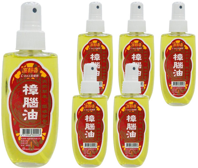 室翲香 玻璃樟腦油, 100ml, 6瓶