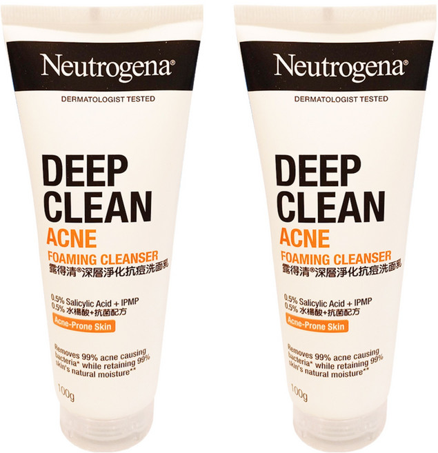 Neutrogena 深層淨化抗痘洗面乳, 100g, 2條