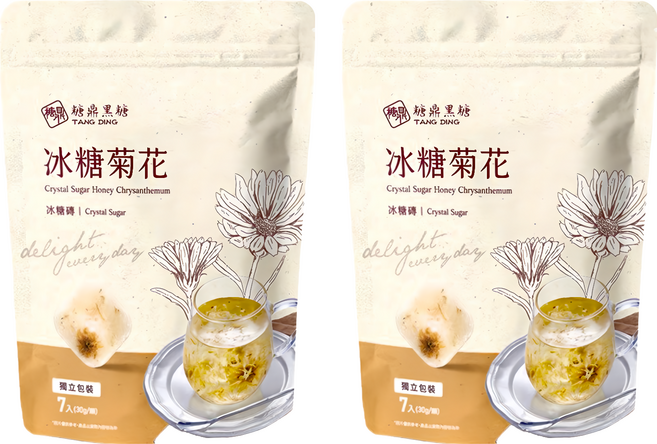 糖鼎 冰糖菊花磚, 30g, 7顆, 2包