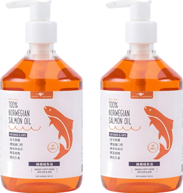 KANGA KITCHENS 袋鼠廚房 100%挪威鮭魚油, 2個, 毛髮保健, 1顆